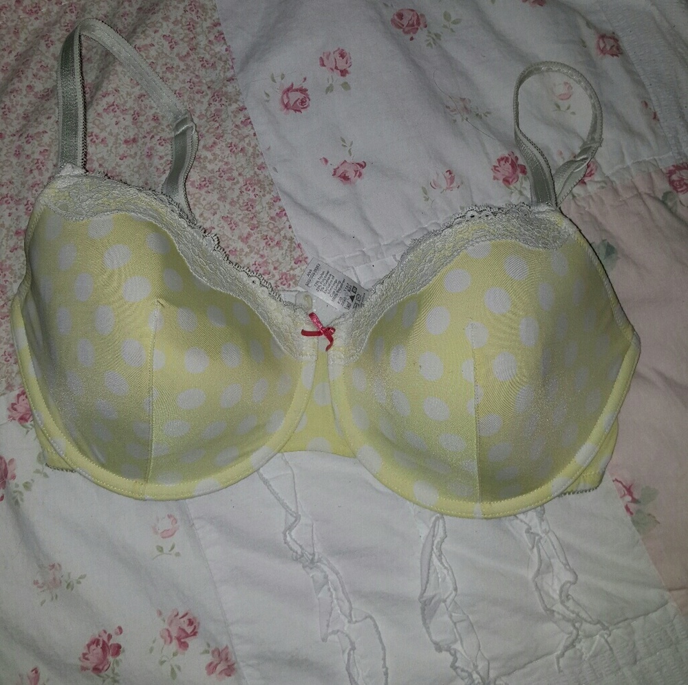George Yellow Pattern Bra Sz 36E
